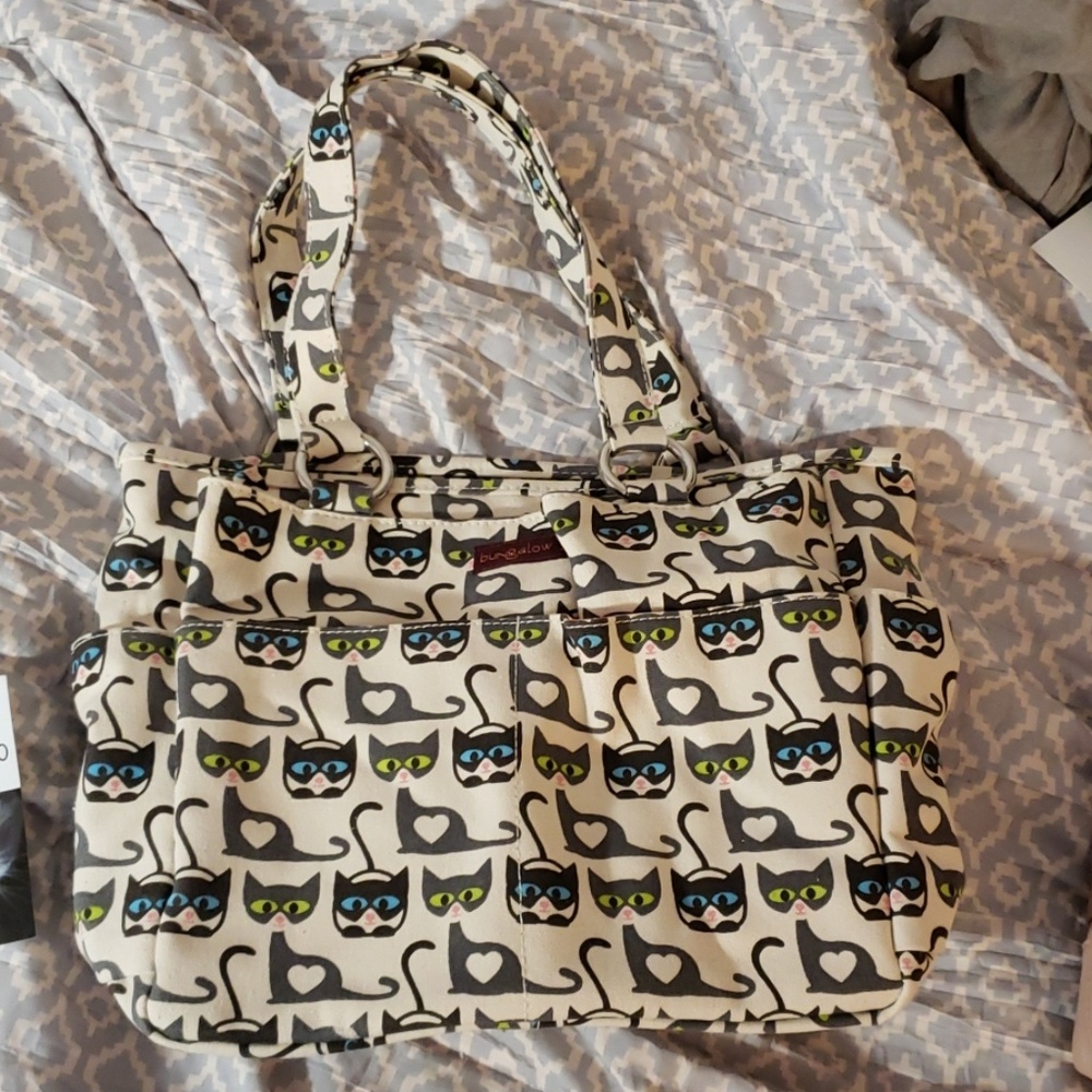 Canvas Cat Tote Bag